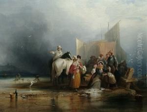 Taking In The Catch by Henry Perlee Parker