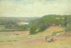 Haymaking Near Dartford by John Parker