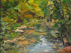 Wooded Creek by Lawton Silas Parker