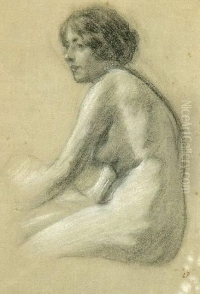 The Pearl Necklace,
 Initialed L. P.", Lower Right - view 1