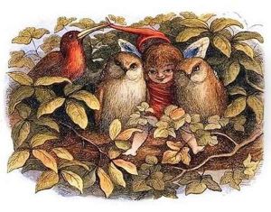 Fairy and Owls by Richard Doyle