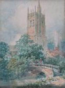 A Bristol Street Scene; View Of Bitton by Alfred Edward Parkman