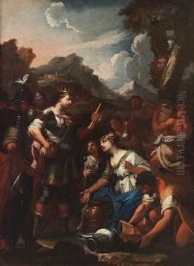 The Offering Of Abigail by Michele Da Parma (see Rocca)