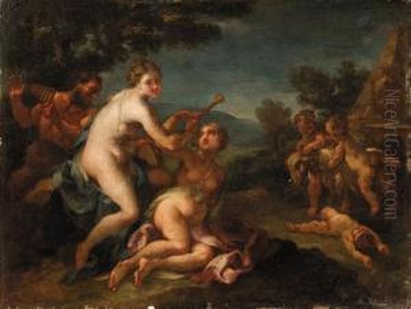 Rocca, M.
Nymphs And A Satyr With Putti Playing With A Goat - view 1