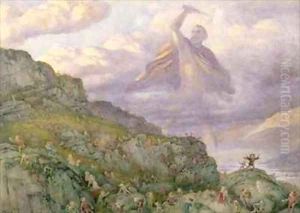 The God Thor Chasing the Dwarfs