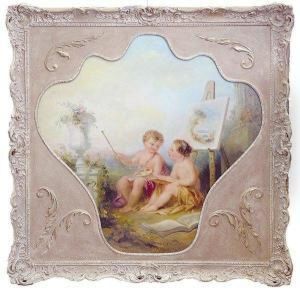 A Pair Of Painting Putti