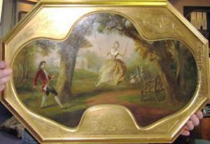 Including A Girl On Swing With Other Figures In The Grounds Of A Fine Villa
