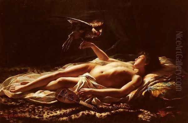 Nu Masculin Avec Faucon (Male Nude with Falcon) - view 1