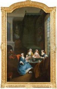 Portrait Presume De Mesdemoiselles Guenichon-duhesme Au Chateau Decreancey (cote D'or) by Pierre Parrocel