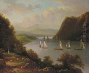 Sailboats on the River by Victor DeGrailly