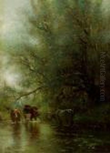 Cows Watering - view 1