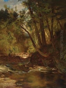 Brook Through The Woods by Arthur Parton