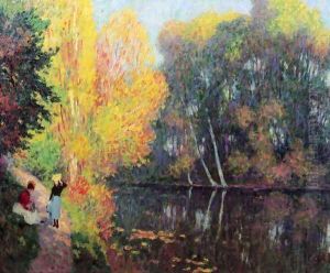 Pond at Aubergenville by Georges dEspagnat