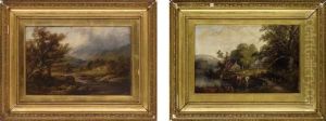 Near Ludlow; And View Near Callandar, Scotland by Edward Partridge