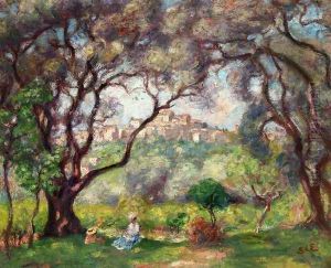View of Cagnes by Georges dEspagnat