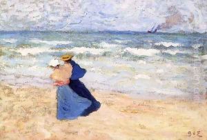 Promenade by the Sea by Georges dEspagnat