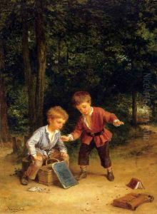Playing Marbles by Andre Henri Dargelas