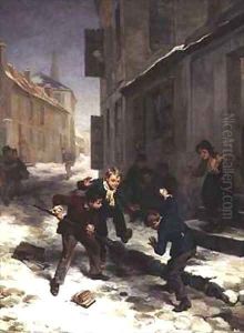 Children Chasing a Rat by Andre Henri Dargelas