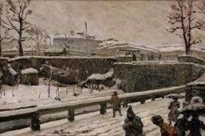 "periferia Sotto La Neve" 1939 by Lazzaro Pasini