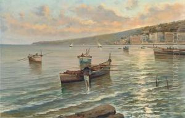 Fishermen Off A Neapolitan Coastal Town - view 1