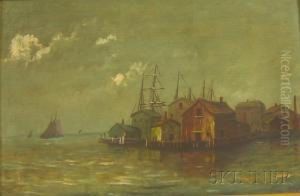 Wharf View With Fishing Shacks