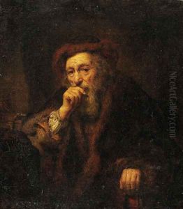 A bearded old man by Abraham van Dijck