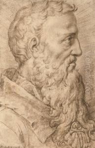 Portrait Of Baccio Bandinelli (1493-1560), In Profile To Theright Portrait Of Baccio Bandinelli (1493-1560), In Profile To Theright