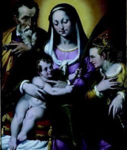 Sacra Famiglia Con Santa Caterina D'alessandria