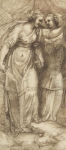 Zwei Mythologische Frauengestalten. by Bartolomeo Passarotti