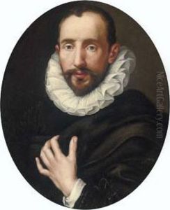 Portrait Of A Gentleman, Bust-length, Holding A Cloak With His Left Hand Portrait Of A Gentleman, Bust-length, Holding A Cloak With His Left Hand