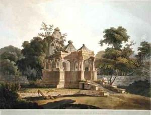 An Ancient Hindoo Temple in the Fort of Rotas Bahar by Thomas Daniell