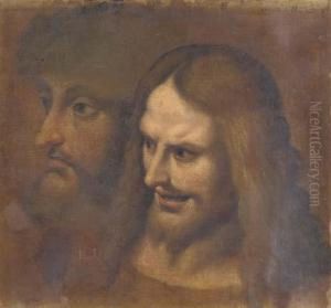 Two Studies Of The Head Of Christ by Bartolomeo Passarotti