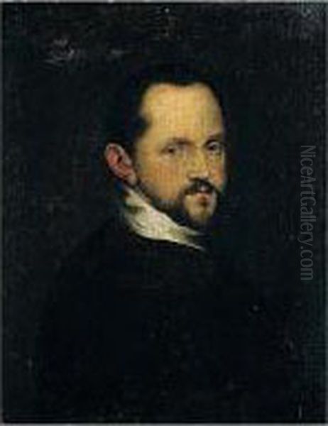 Portrait Of A Gentleman, Half-length, Wearing Black - view 1