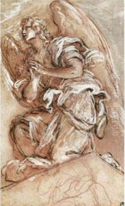 Study Of A Kneeling Angel
