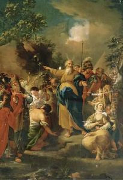 Moses Drawing Water From The Rock - view 1
