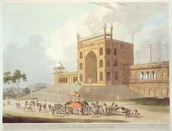 Eastern Gate of the Jummah Musjid at Delhi - view 1