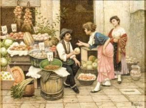 Venezia, La Bancarella Della Frutta Venezia, La Bancarella Della Frutta