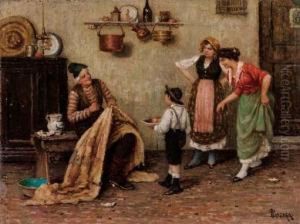 Scena Domestica by Luigi Pastega