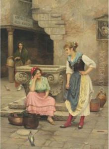 New Red Stockings (idle Gossips) by Luigi Pastega