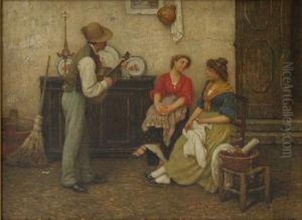 Interiors With Musicians Playing To Girls - view 1