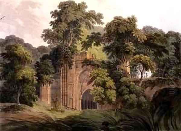 Ruins of the Ancient City of Gour formerly on the Banks of the River Ganges by Thomas Daniell