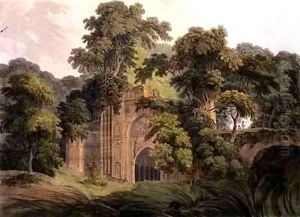 Ruins of the Ancient City of Gour formerly on the Banks of the River Ganges by Thomas Daniell