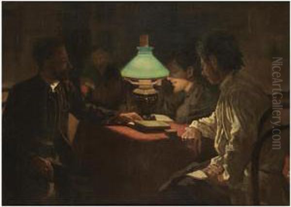 Reading By The Green Lamp - view 1