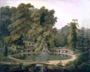 Temple Fountain and Cave in Sezincote Park