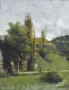 Sudliche Landschaft Mit Kind by Cherubino Pata