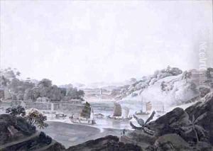 View of Some Cheon on French Island taken from Danes Island China by Thomas Daniell