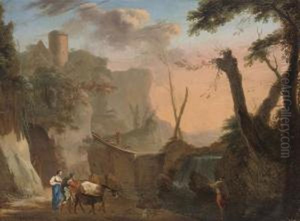 An Italianate Landscape With Drovers - view 1