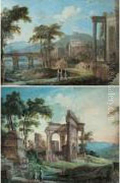 Paysage S Panoramiques Animes De Personnages Et De Temples Antiques - view 1