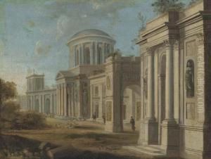 Figures Before An Architectural Capriccio