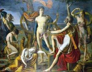 Ossian Reciting His Songs by Pauline Duqueylar